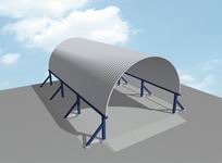 Арочное сооружение ангары